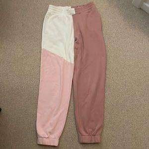 Hollister Ultra high rise patchwork pink sweatpants
